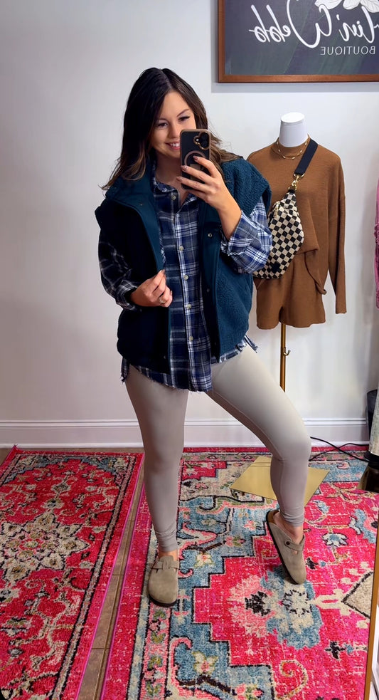 Evergreen Sherpa Vest