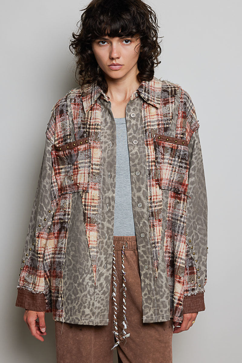 Rustic Rebel Plaid Shacket- POL