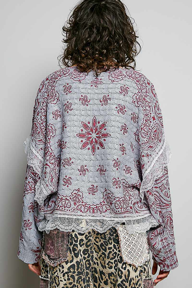 Vintage Lace Paisley Top- POL
