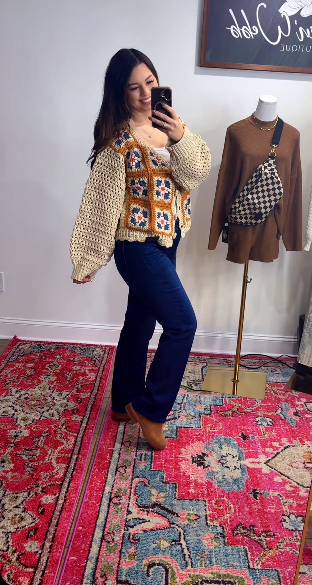 Granny Squares Crochet Cardigan