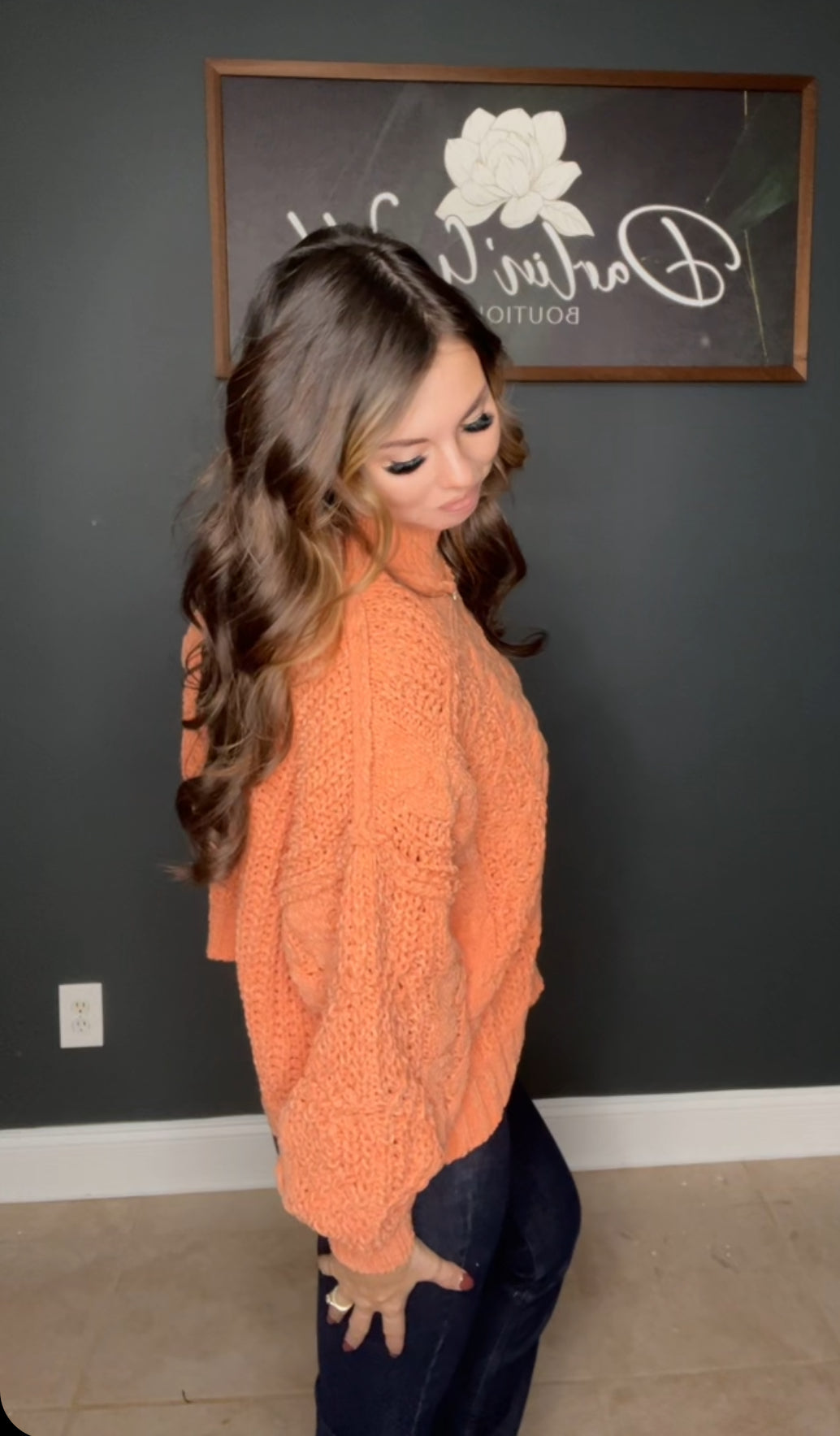 Brighten My Day Sweater Soft Orange (POL)