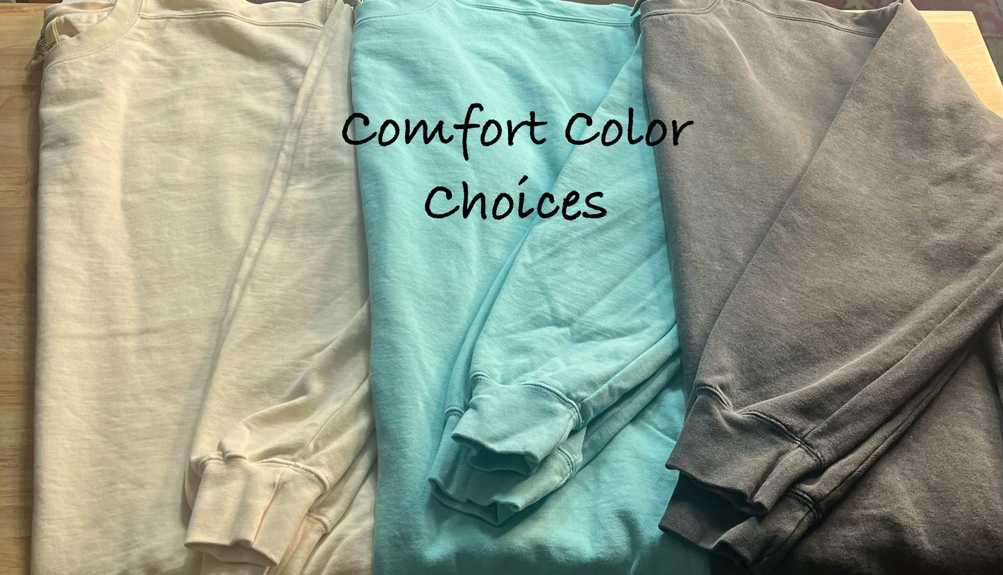 Chest Patches and Charms (Comfort Colors Sweatshirt)