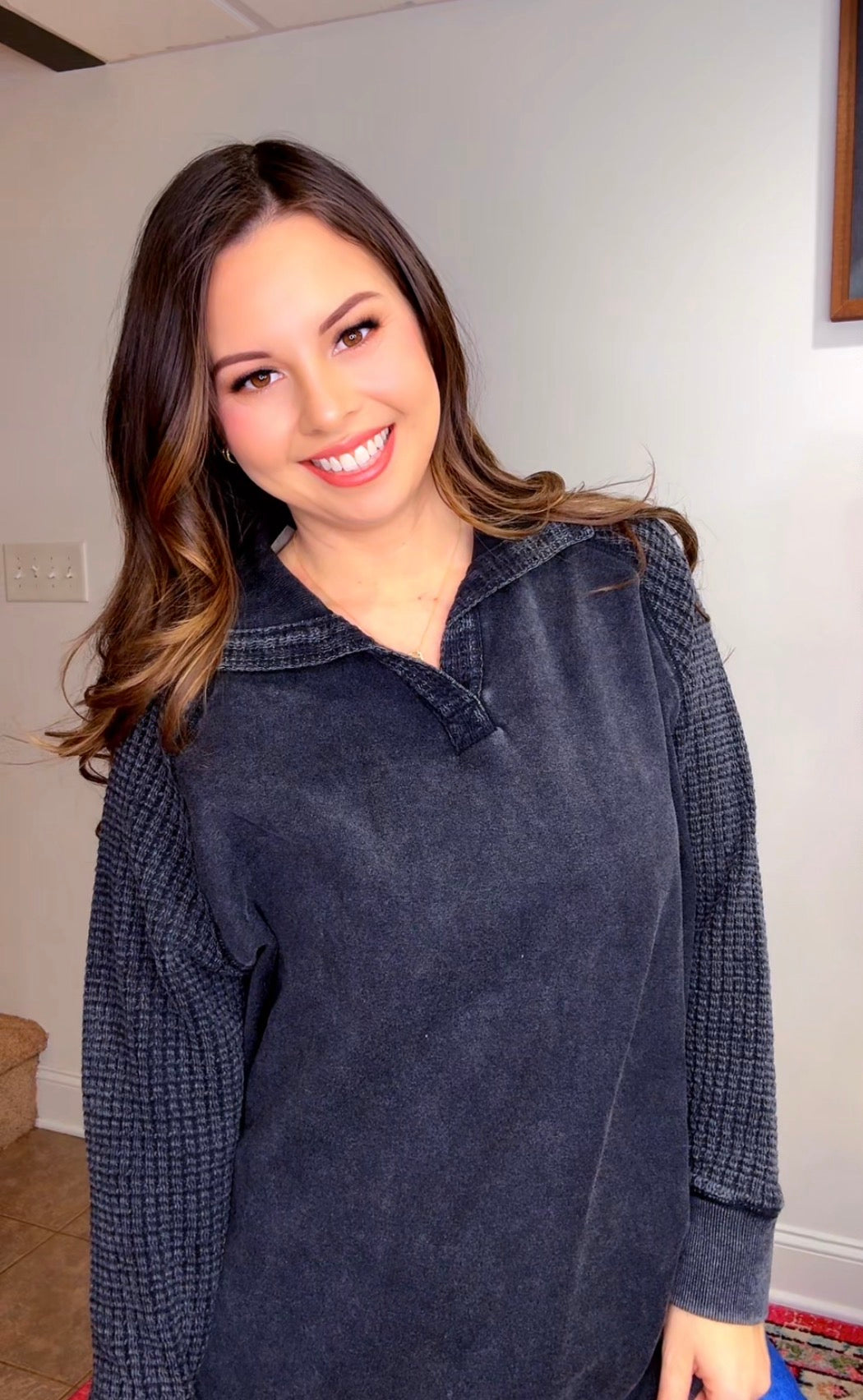 Duality Waffle Knit Henley