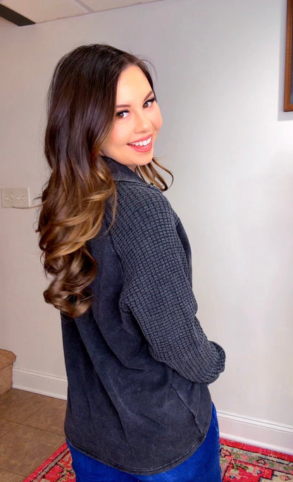 Duality Waffle Knit Henley