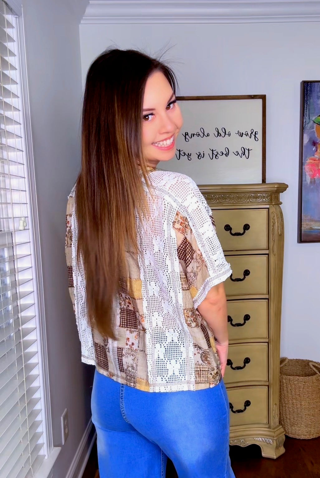 POL V-neck short sleeve top