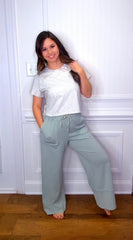 Mineral Washed Wide Leg Pant (2 colors)