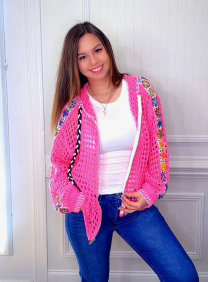 Pink Crochet Granny Squares