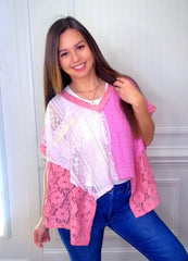 Floral Lace V Neck (2 colors)