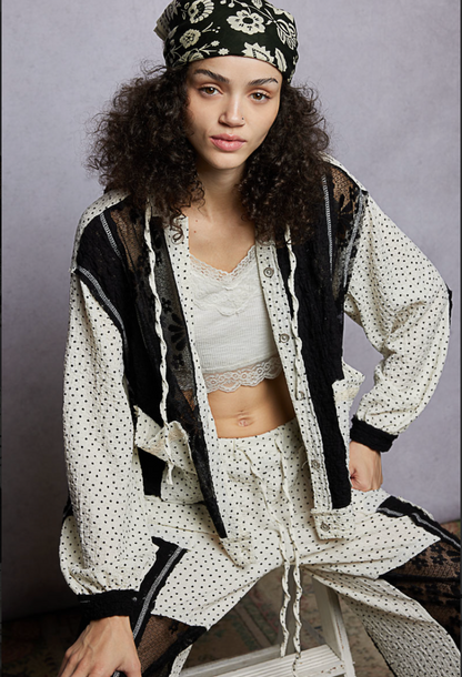 Black Lace Floral Jacket