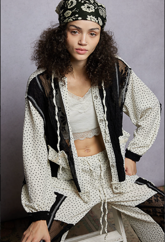 Black Lace Floral Jacket