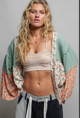 Sage Floral Cardigan