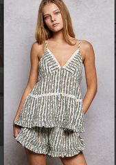 Ivory Floral Tank Top