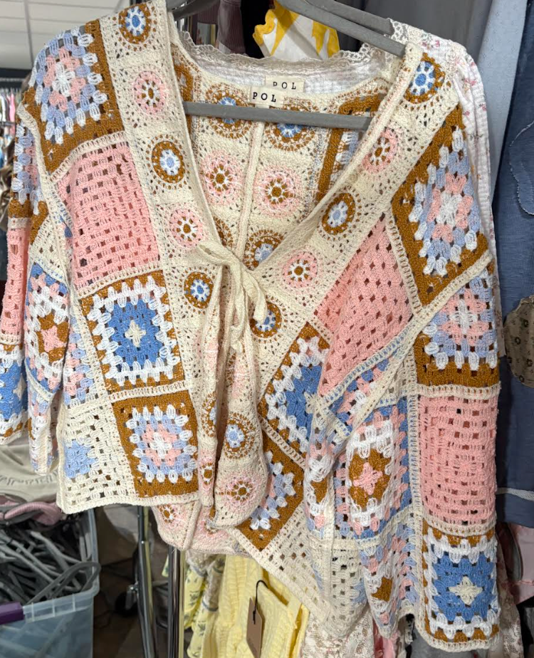 POL Intricate Granny Squares Top