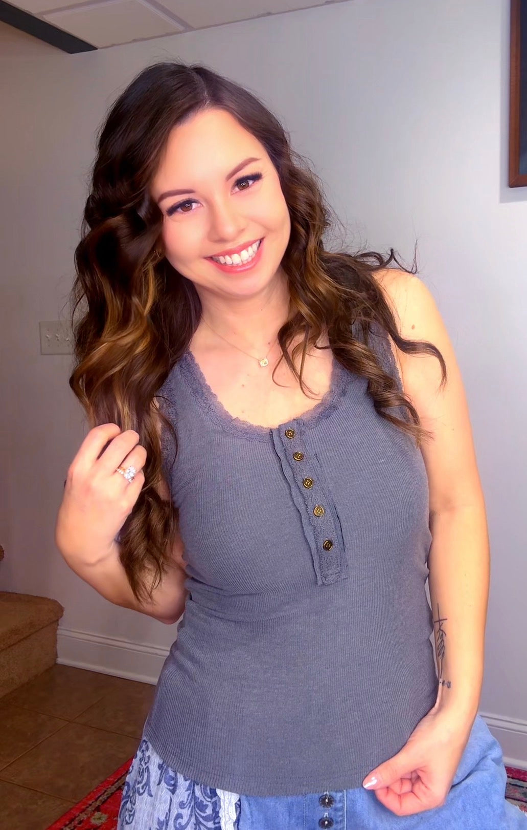 Sleeveless Knit Henley Tank (7 colors) *Final Sale* *NonRefundable*