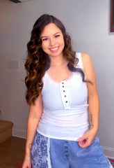 Sleeveless Knit Henley Tank (7 colors) *Final Sale* *NonRefundable*