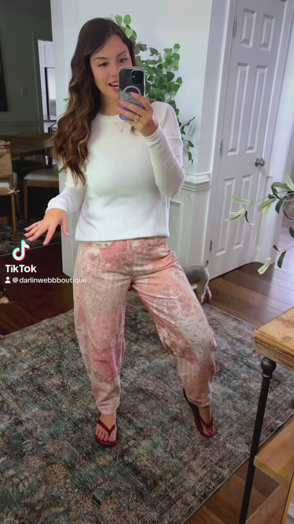 The Floral Barrel Jeans